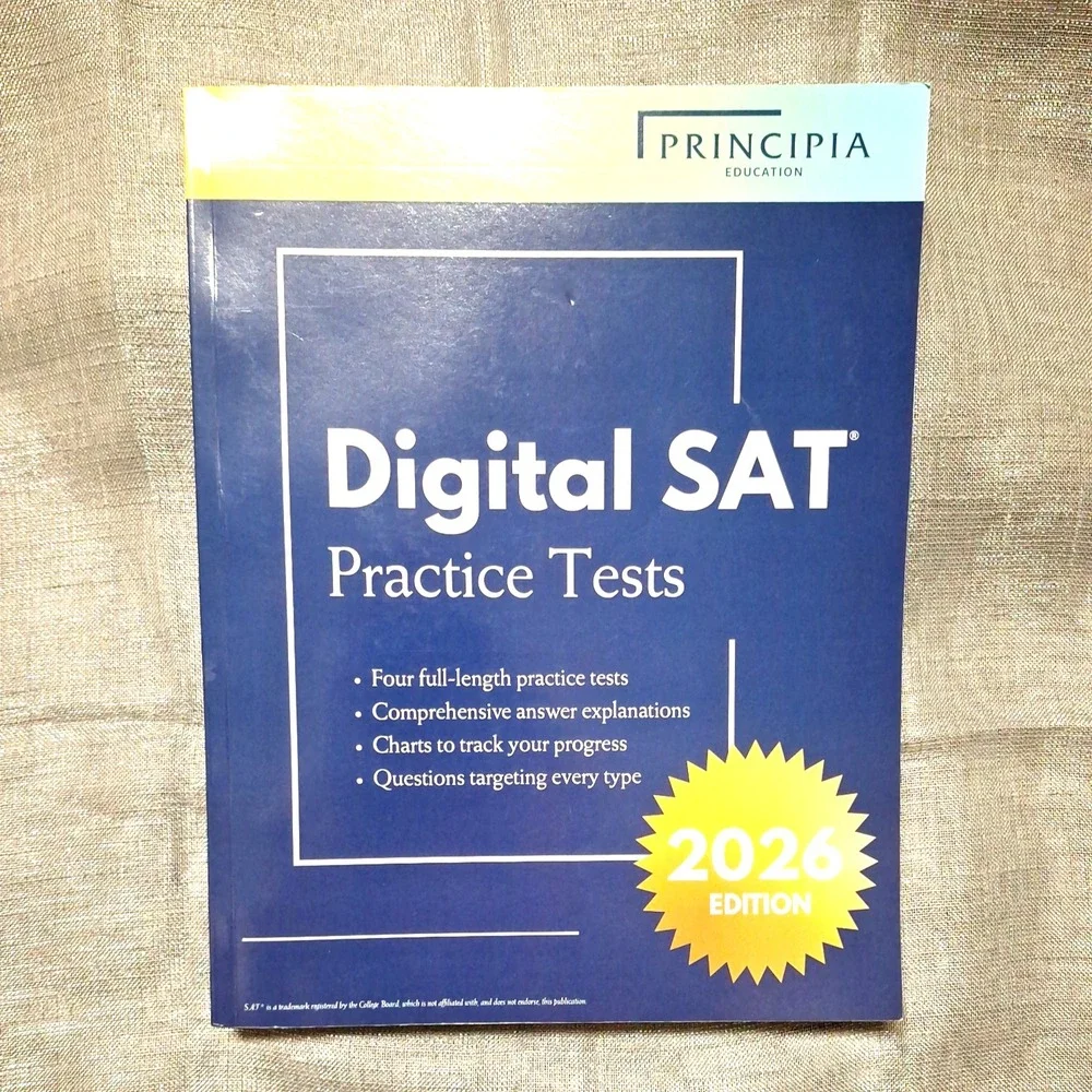 Principia Education Digital SAT Prep 2026 Edition Four Full Practice Tests Paper